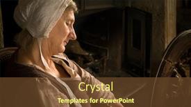  Presentation with spinning wheel - PPT layouts enhanced with renaissance-old-master-portrait background and a tawny brown colored foreground