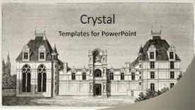  Presentation with old - PPT theme having renaissance painting - cheteau d ecouen old view background and a light gray colored foreground