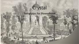  Presentation with painting old - Theme enhanced with renaissance painting - fontaine des innocents old view background and a  colored foreground