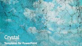  Presentation with painting old - Presentation theme enhanced with renaissance painting - old wall with fresco style background and a teal colored foreground