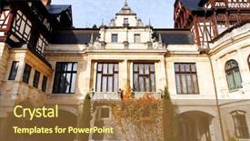  Presentation with pottery museum - Beautiful PPT layouts featuring renaissance painting - peles museum sinaia romania backdrop and a  colored foreground