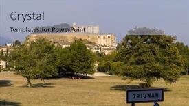  Presentation with renaissance - Presentation theme with renaissance-palace-in-grignan-provence background and a light blue colored foreground