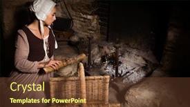  Presentation with renaissance - Colorful theme enhanced with renaissance-portrait-in-rembrandt-style backdrop and a tawny brown colored foreground