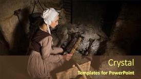  Presentation with castle - Theme enhanced with renaissance-portrait-in-rembrandt-style background and a tawny brown colored foreground