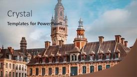  Presentation with renaissance - PPT layouts featuring renaissance-stock-exchange-in-lille background and a light blue colored foreground