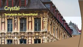  Presentation with stock exchange - Colorful slide set enhanced with renaissance stock exchange in old backdrop and a tawny brown colored foreground