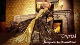  Presentation with renaissance - Theme with renaissance style - beautiful young woman background and a wine colored foreground