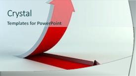  Presentation with questions answers 3d rendering - Colorful presentation theme enhanced with rendering of the rising arrow backdrop and a sky blue colored foreground