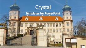 Presentation with czech republic - Amazing PPT theme having renessaince - baroque castle in mnisek pod backdrop and a teal colored foreground
