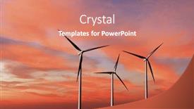  Presentation with alternative energy - Presentation theme featuring renewable-alternative-energy-produced background and a coral colored foreground