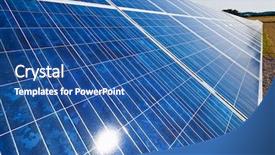  Presentation with alternative energy - PPT theme with renewable alternative solar energy solar background and a ocean colored foreground