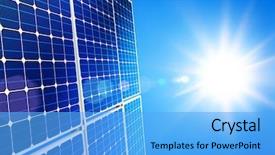  Presentation with energy power - Amazing PPT layouts having renewable alternative solar energy sun backdrop and a light blue colored foreground