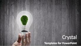  Presentation with light bulb - Audience pleasing slide deck consisting of renewable energy - close up of hand holding backdrop and a gray colored foreground