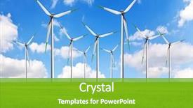  Presentation with green power - Slide deck with renewable energy - green alternative clean power wind background and a shamrock green colored foreground