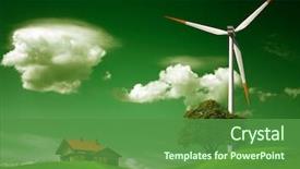  Presentation with renewable energy - Amazing presentation theme having renewable energy - green natural environment backdrop and a forest green colored foreground