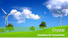  Presentation with green nature - PPT layouts consisting of renewable energy - green nature background and a shamrock green colored foreground