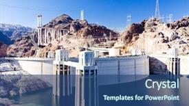  Presentation with renewable energy - Beautiful slides featuring renewable energy - hoover dam arizona-nevada usa backdrop and a ocean colored foreground