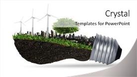  Presentation with renewable energy - Colorful theme enhanced with renewable energy - idea light bulb backdrop and a white colored foreground