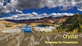  Presentation with hydroelectric - PPT layouts featuring renewable energy - lake benmore hydroelectric dam new background and a tawny brown colored foreground