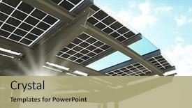  Presentation with solar power - PPT layouts with renewable energy - solar power panel background and a mint green colored foreground