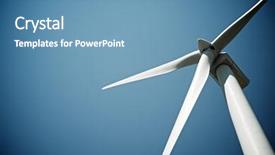  Presentation with energy power - Cool new theme with renewable energy - windmill for electric power production backdrop and a teal colored foreground