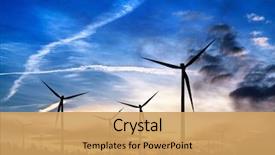  Presentation with windmill - Slides having renewable energy - windmill background and a yellow colored foreground