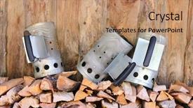  Presentation with charcoal - Slide deck with renewable energy coal - 3 chimney starters charcoal chimney background and a coral colored foreground