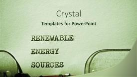  Presentation with renewable energy - PPT theme consisting of renewable-energy-sources-text-written background and a soft green colored foreground