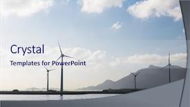  Presentation with power energy - PPT layouts having kinetics - renewable energy technology and power background and a sky blue colored foreground