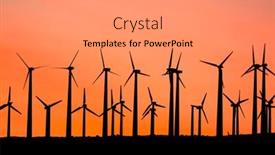  Presentation with renewable energy - Slide deck featuring renewable-energy-windmills-line background and a coral colored foreground