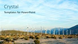  Presentation with renewable energy - Slide deck enhanced with renewable-energy-windmills-line background and a cool aqua colored foreground