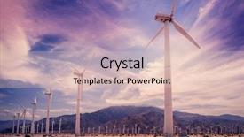  Presentation with power generation - Presentation theme consisting of renewable power generation - palm springs california wind turbines background and a lemonade colored foreground