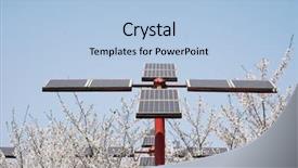  Presentation with solar energy - Cool new slide set with renewed - ecological energy renewable solar panel backdrop and a light blue colored foreground