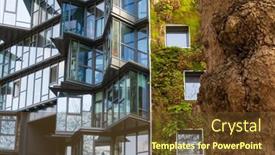  Presentation with urban green - Presentation theme having rennes-france-march-21-2022 background and a tawny brown colored foreground