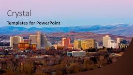  Presentation with casinos - PPT layouts featuring reno-february-9-reno-skyline background and a light blue colored foreground