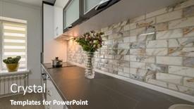  Presentation with interior design of classic white - Slide deck featuring renovated-interior-for-modern-trendy background and a gray colored foreground