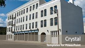  Presentation with renovation - Slides having renovated old gray warehouse background and a gray colored foreground