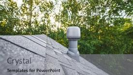  Presentation with shingles roof - Presentation with renovated-roof-ridge-with-shingles background and a light gray colored foreground