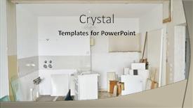  Presentation with condominium - Amazing slides having renovation-and-repair-of-kitchen backdrop and a light gray colored foreground