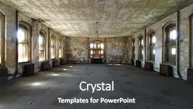  Presentation with waiting room - Presentation theme featuring renovation at historic ellis island background and a  colored foreground