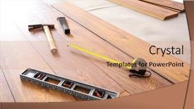  Presentation with home renovation - Cool new PPT theme with renovation by new wooden floor backdrop and a  colored foreground