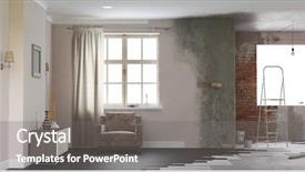  Presentation with renovation - Amazing presentation having renovation interior 3d render backdrop and a gray colored foreground