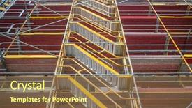  Presentation with safety workplace - Colorful slides enhanced with renovation works safety in workplace backdrop and a violet colored foreground