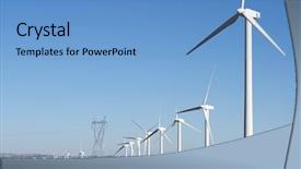  Presentation with production line - Audience pleasing PPT layouts consisting of renowable electric production and power backdrop and a teal colored foreground