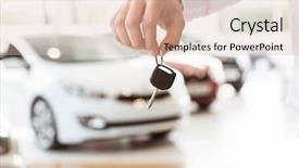  Presentation with keys - PPT layouts with rent - someone holding car keys background and a lemonade colored foreground