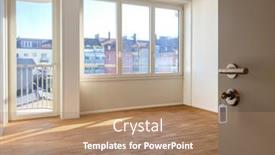  Presentation with apartment - PPT theme consisting of rental-apartment-cleaned-and-ready background and a coral colored foreground