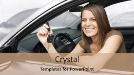  Presentation with loan car - Audience pleasing slides consisting of renting or buying a car backdrop and a coral colored foreground