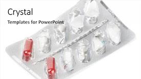  Presentation with time capsules - PPT theme consisting of rep capsules in foil isolated background and a white colored foreground