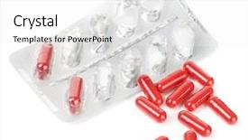  Presentation with capsules - Beautiful PPT layouts featuring rep capsules spilled from foil backdrop and a white colored foreground