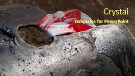  Presentation with pipes network - Cool new presentation theme with repair-and-replacement-main-pipeline backdrop and a tawny brown colored foreground